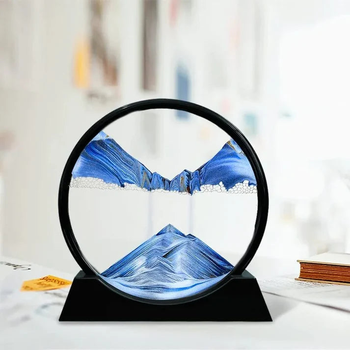 Moving Sand Art – Hypnotic Landscape Showpiece for Home & Office Decor | Calming Motion Art Piece | Unique Gift Idea