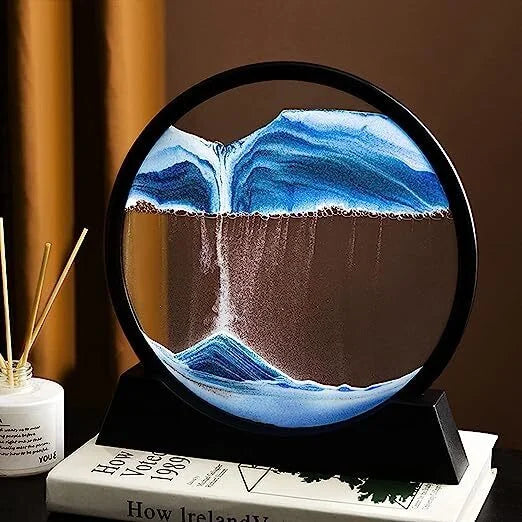 Moving Sand Art – Hypnotic Landscape Showpiece for Home & Office Decor | Calming Motion Art Piece | Unique Gift Idea