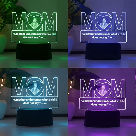 Custom 3D Illusion Photo LED Night Lamp – Personalized Magical Gift with Remote | StarLaser Edition | Birthday, Anniversary & Mother’s Day Special